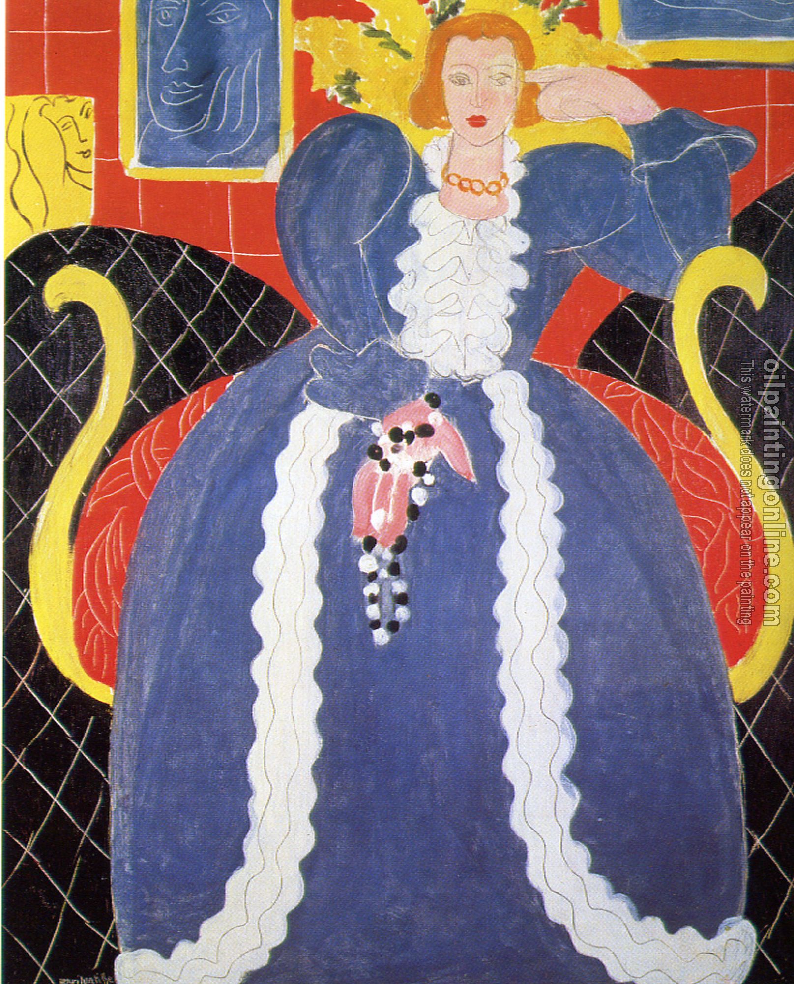 Matisse, Henri Emile Benoit - woman in blue